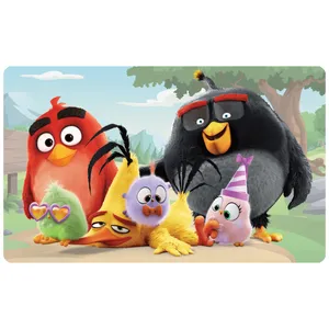 پادری مدل سه لایه طرح Angry Birds کد 1106 سایز 75x45 سانتی متر