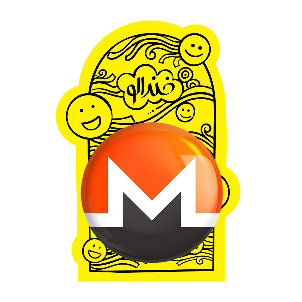 آینه جیبی خندالو طرح ارز دیجیتال مونرو مدل تاشو کد 4070