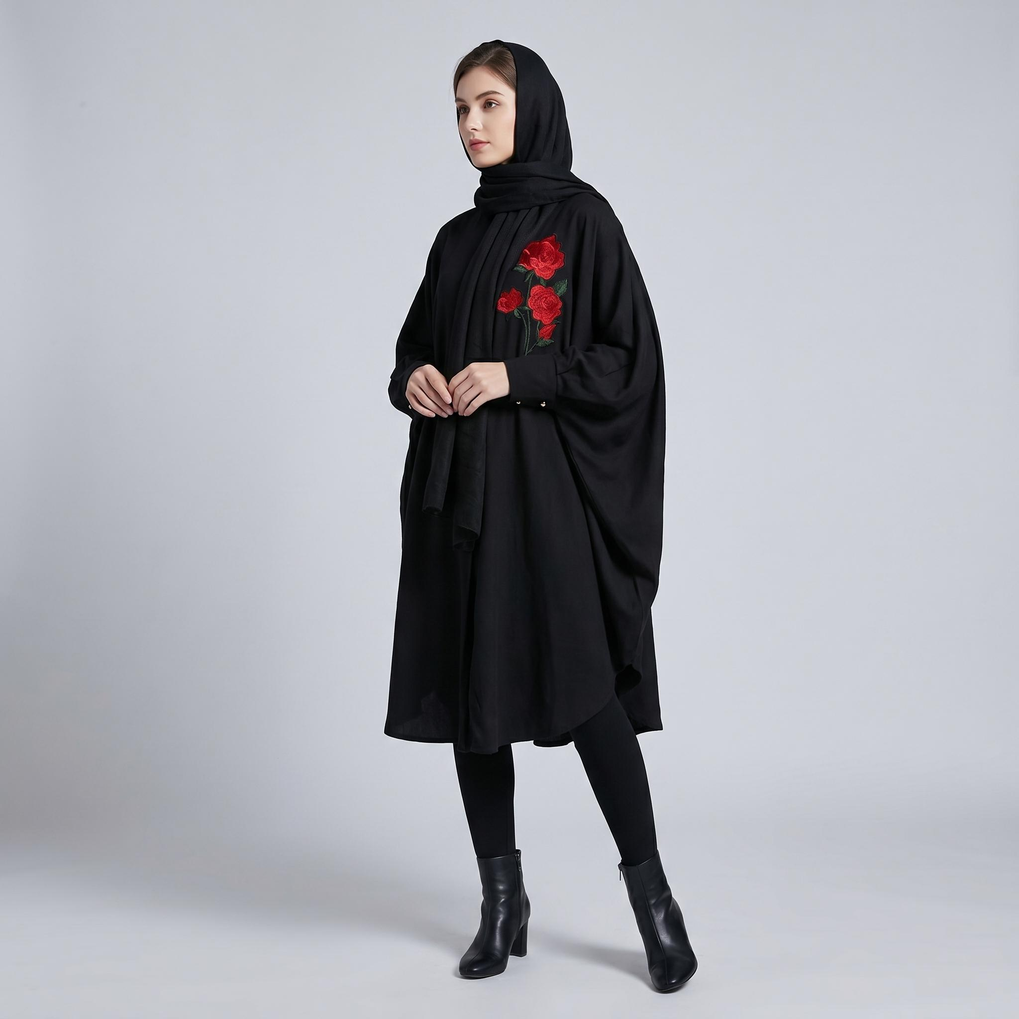 مانتو زنانه مدل عبایی کرپ