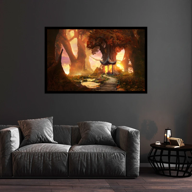 تابلو بکلیت طرح هنری فانتزی منظره طبیعت مدل B-bu1190