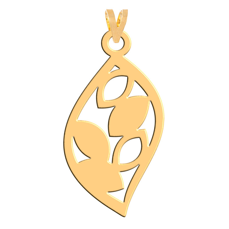 آویز گردنبند طلا 18 عیار زنانه فرشته مدل گلبرگ WNL-000190