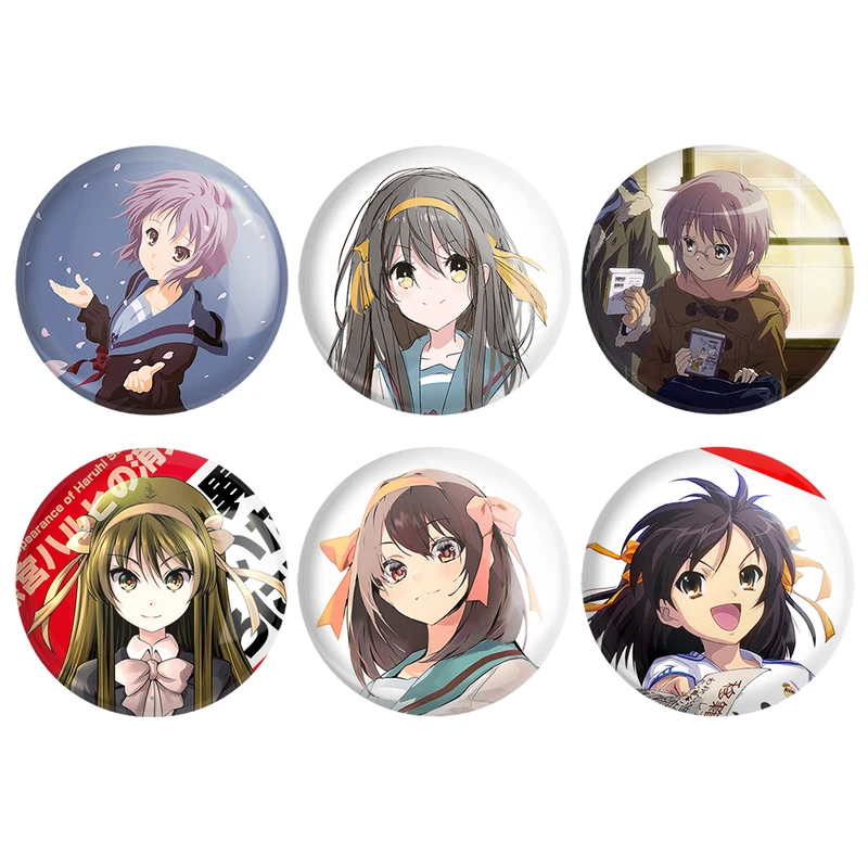 مگنت خندالو طرح انیمه ناپدید شدن هارومی سوزومیا The Disappearance of Haruhi Suzumiya کد 1428A مجموعه 6 عددی