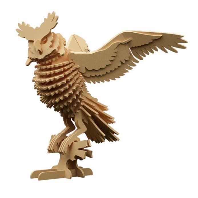 ساختنی مدل سه بعدی ماکت چوبی جغد کد M35