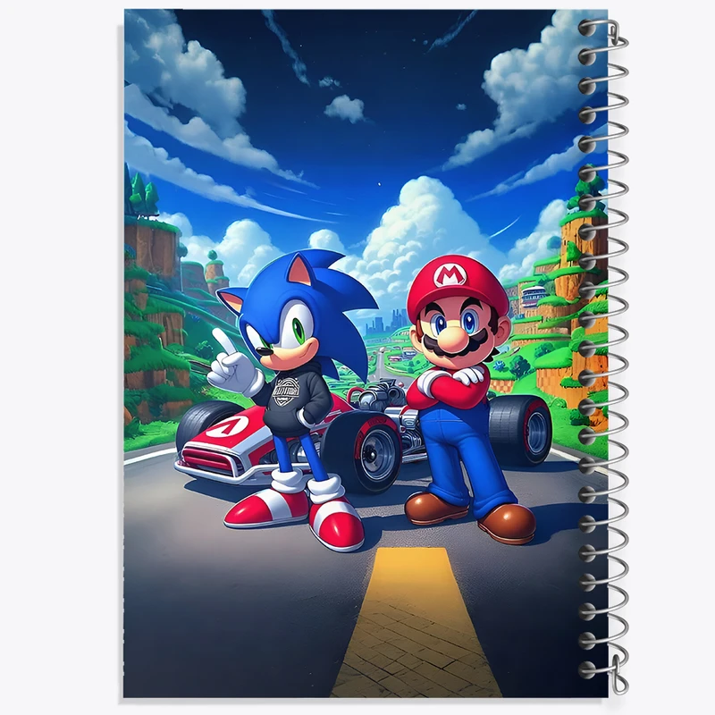 دفتر نقاشی 50 برگ خندالو طرح سونیک و سوپر ماریو کد F6253