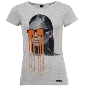 تی شرت آستین کوتاه زنانه 27 مدل Orange Glasses کد MH1217
