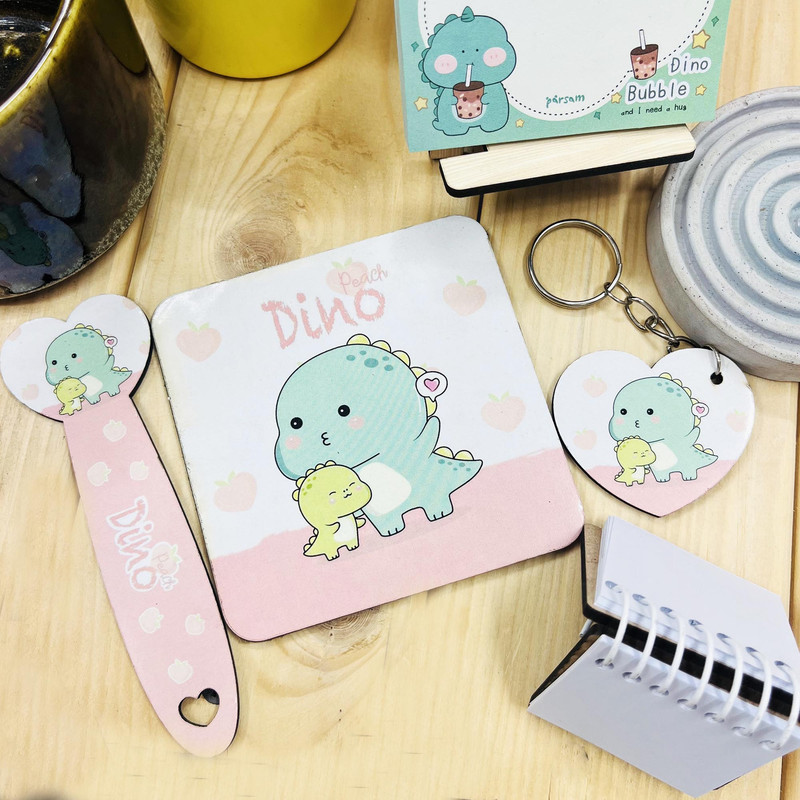 بسته لوازم تحریر مدل داینو تپلی بسته 4 عددی