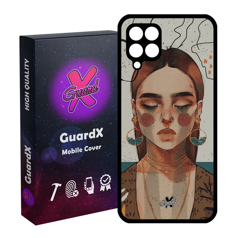 کاور گارد ایکس طرح دختر مدل Glass10318 مناسب برای گوشی موبایل سامسونگ Galaxy A12