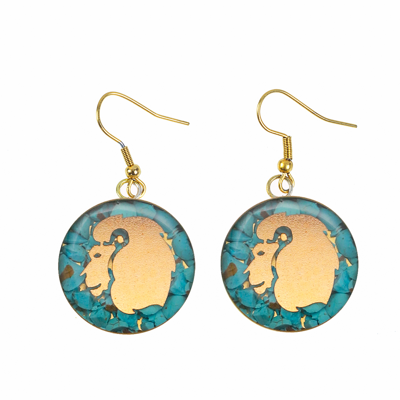 گوشواره طلا 24 عیار زنانه آلتین هنر مدل مرداد کد 100052F