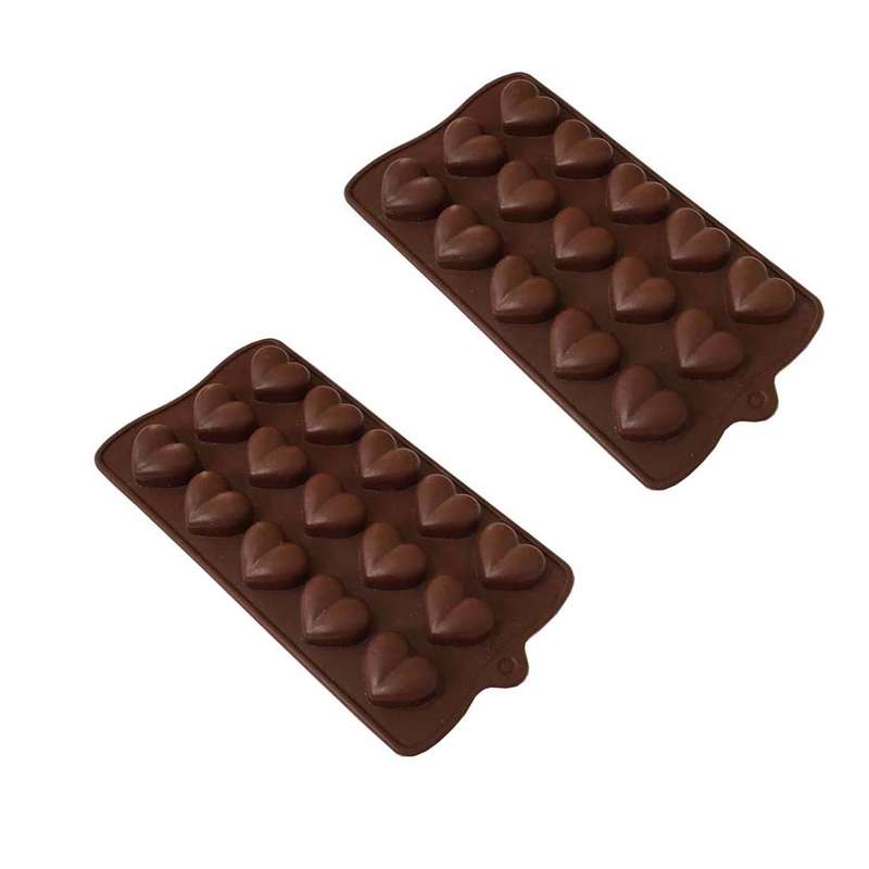 قالب شکلات مدل قلب مجموعه 2 عددي