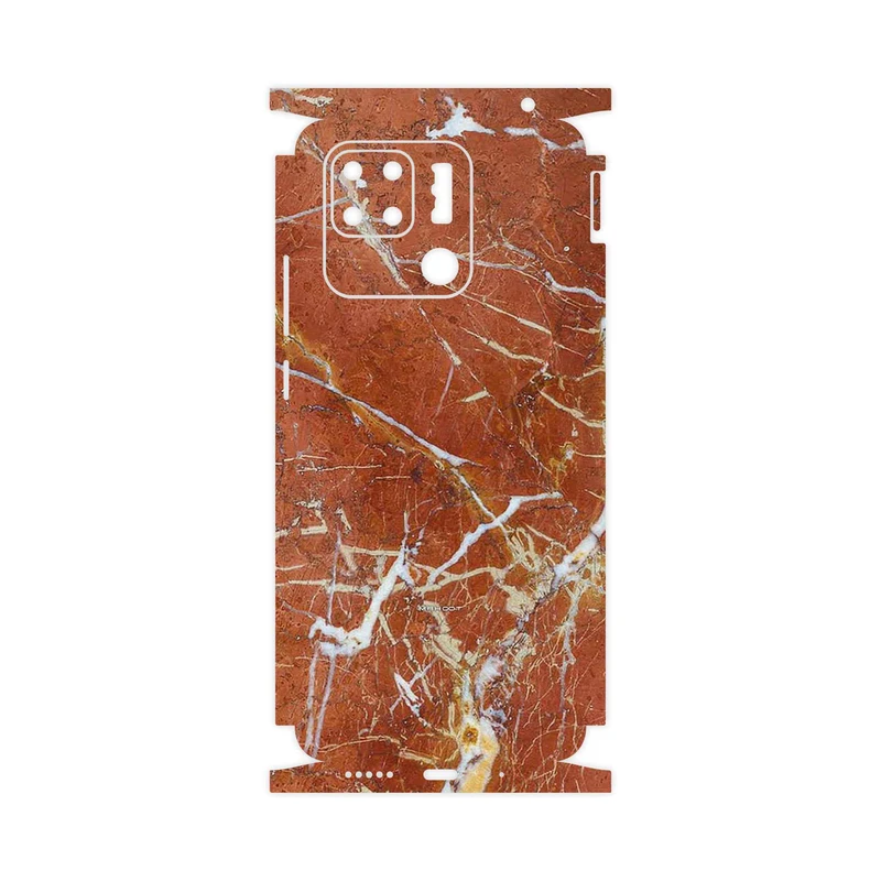 برچسب پوششی ماهوت مدل Red Marble-FullSkin مناسب برای گوشی موبایل شیائومی Redmi 10C