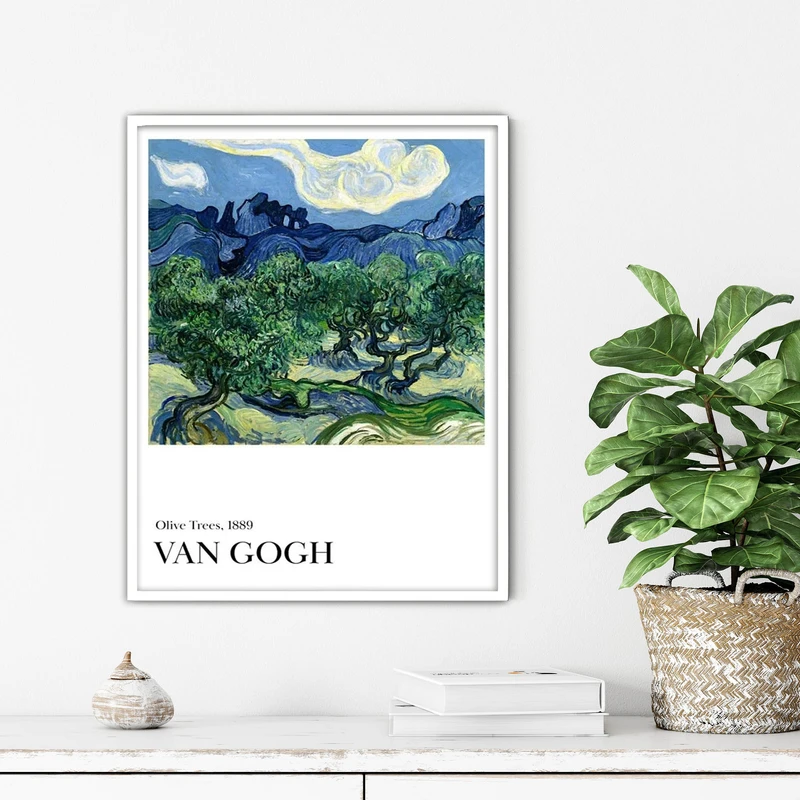 تابلو آتریسا طرح نقاشی کلاسیک مدرن مدل ATFHW59 فریم سفید