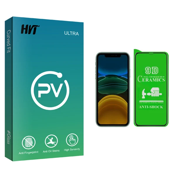 محافظ صفحه نمایش سرامیکی اچ وی تی مدل PV glass مناسب برای گوشی موبایل اپل IPHONE XR/11
