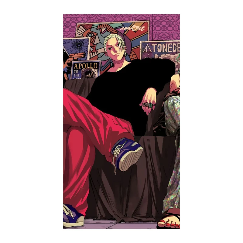 استیکر لپ تاپ و موبایل مدل انیمه طرح روزگار ساکاموتو کد 5613