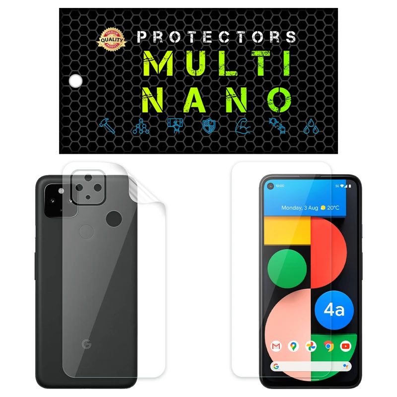 محافظ صفحه نمایش مولتی نانو مدل X-SFT مناسب برای گوشی موبایل گوگل Pixel 4A 5G به همراه محافظ پشت