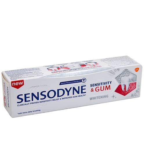 خمیر دندان سنسوداین مدل WHITENIG SENSITIVITY & GUM  حجم 75 میلی لیتر