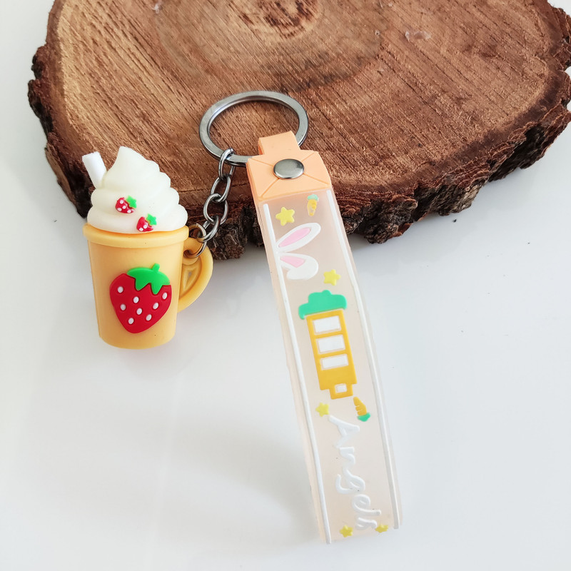 جاکلیدی مدل سیلیکونی طرح لیوان بستنی میوه ای کد DB20