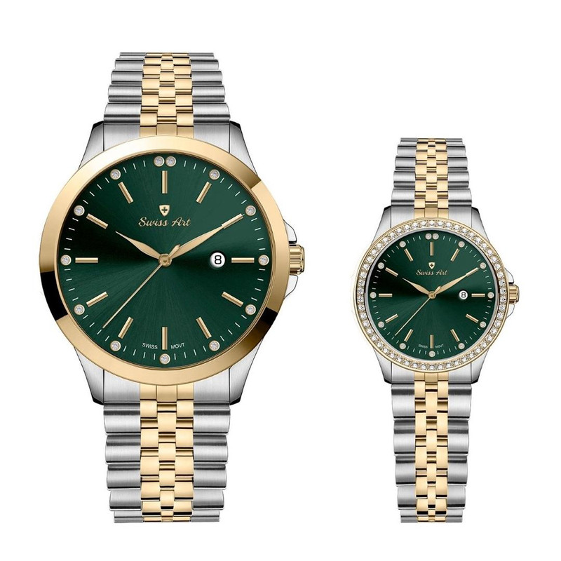 ست ساعت مچی عقربه‌ای زنانه و مردانه سوئیس آرت مدل 620005-6-06