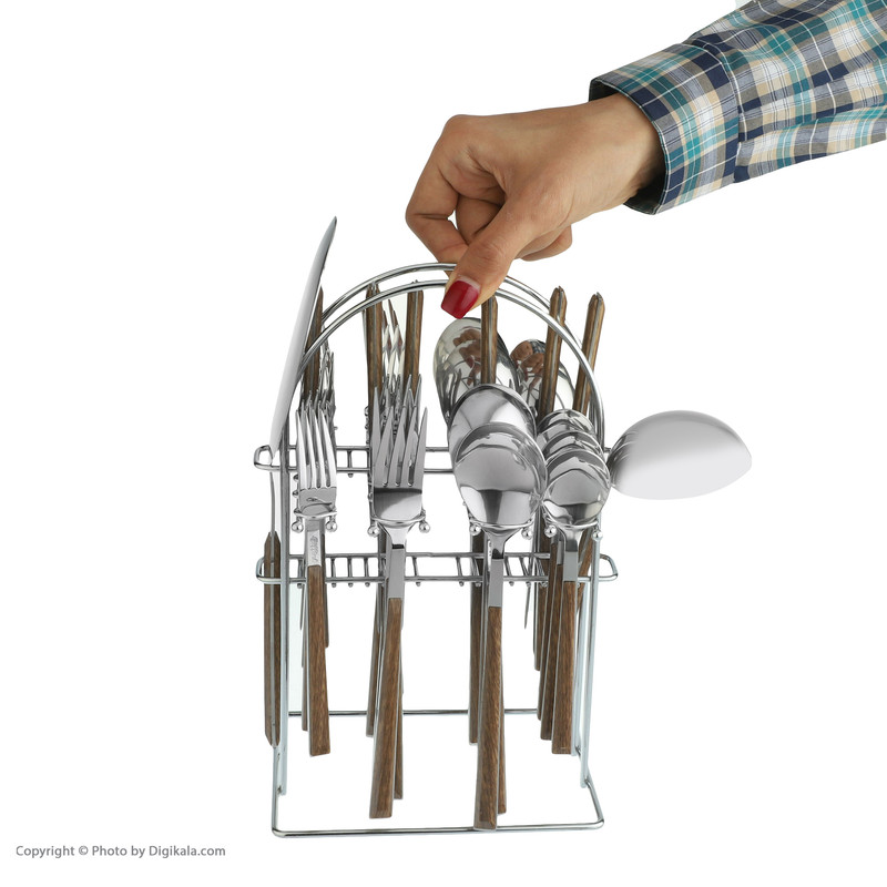 سرویس قاشق و چنگال 33 پارچه جی فی نی مدل D-WOOD