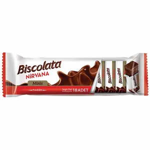 ویفر بیسکولاتا با روکش شکلاتی و فندقی - 117 گرم