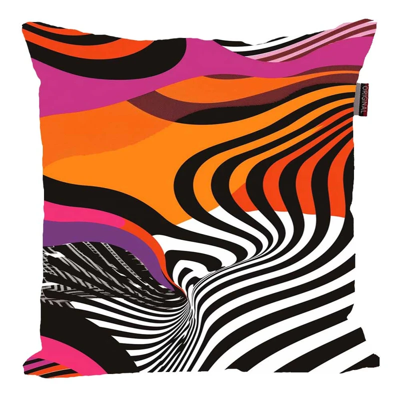 کوسن پاد آفرین مدل فانتزی طرح انتزاعی رنگی کد 01514