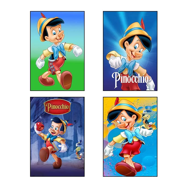 تابلو شاسي کارنيکا طرح پینوکیو Pinocchio کد 49011 مجموعه 4 عددی