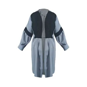 مانتو زنانه مدل عروسکی ترکیبی سوزن دوزی کد 302