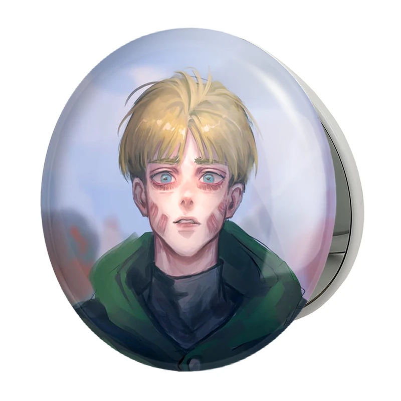 آینه جیبی خندالو طرح آرمین آرلرت انیمه اتک آن تایتان Attack on Titan مدل تاشو کد 10973 