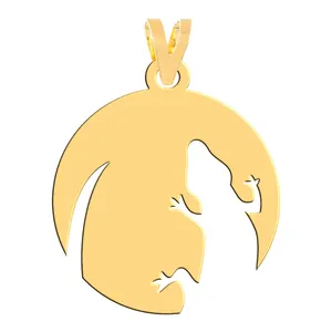 آویز گردنبند طلا 18 عیار زنانه فرشته مدل طرح مارمولک WNL-000403  