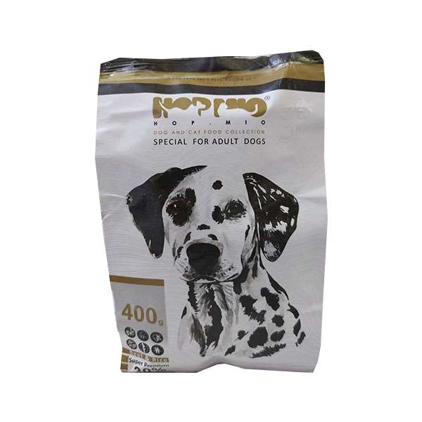 غذا خشک سگ بالغ مدل هاپ میو وزن 400 گرم