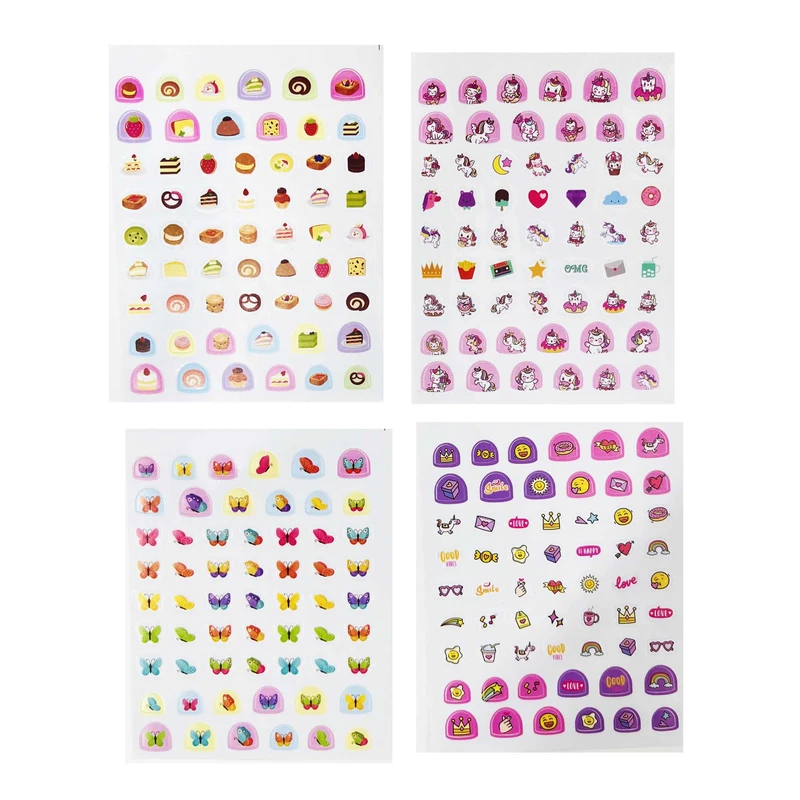 برچسب لنز ناخن مدل عروسکی فانتزی بسته 4 عددی