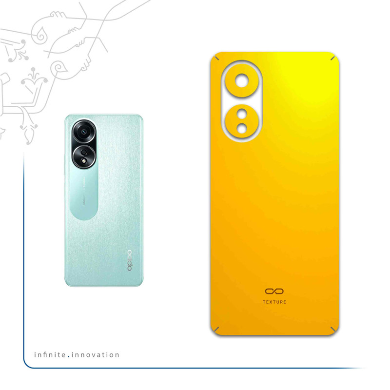 برچسب پوششی ماهوت مدل Matte-Deep-Mustard مناسب برای گوشی موبایل اپو A58 4G