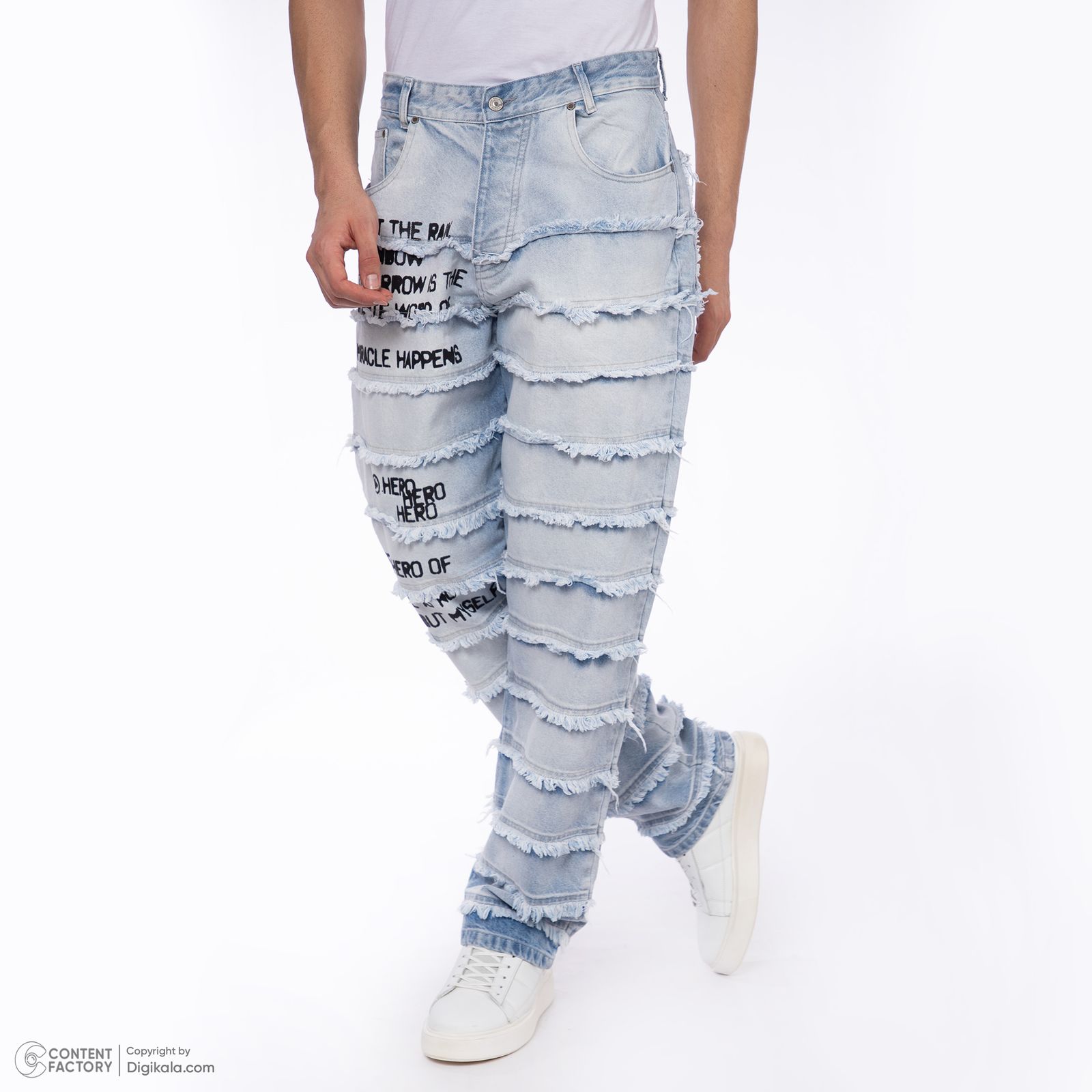 شلوار جین آزاد مردانه لوسیفر مدل 77570 -  - 10