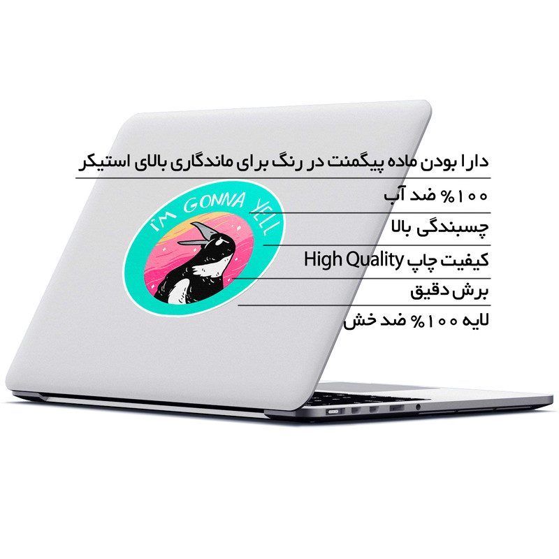 استیکر لپ تاپ ماسا دیزاین طرح کلاغ مدل STK1196