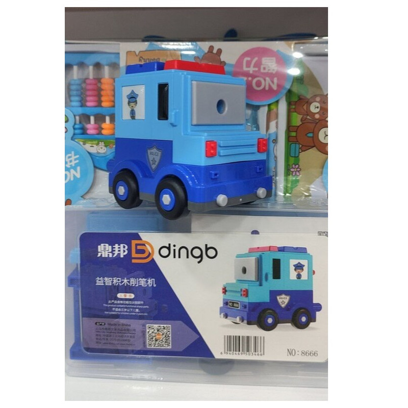 تراش رومیزی مدل لگوئی به همراه مداد بینهایت مجموعه 3 عددی