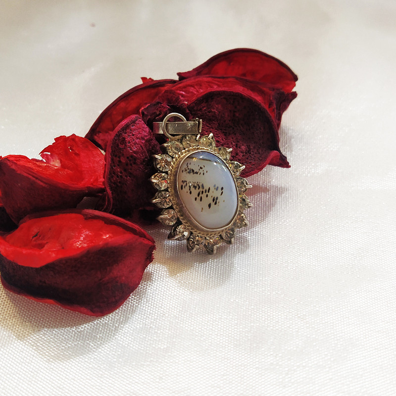 آویز گردنبند نقره زنانه سلین کالا مدل عقیق کد ce-As18