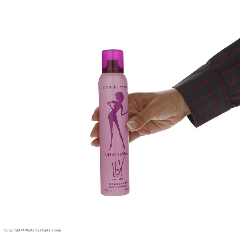 اسپری دئودورانت زنانه اولریک دو وارن مدل CHIC-ISSIME حجم 200 میلی لیتر