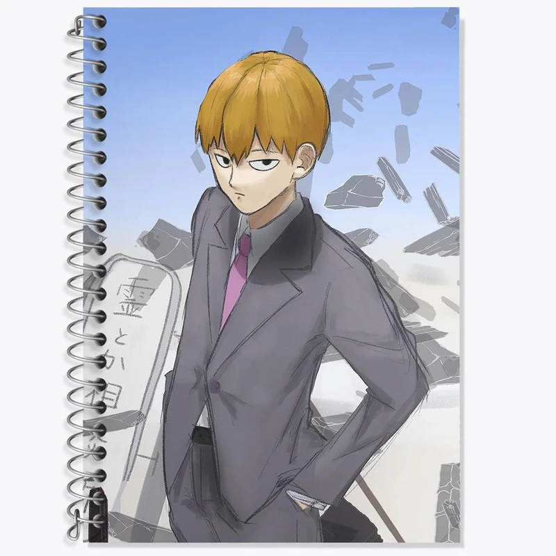 دفتر لغت 50 برگ خندالو مدل اراتاکا انیمه موب سایکو Mob Psycho 100 کد 24504