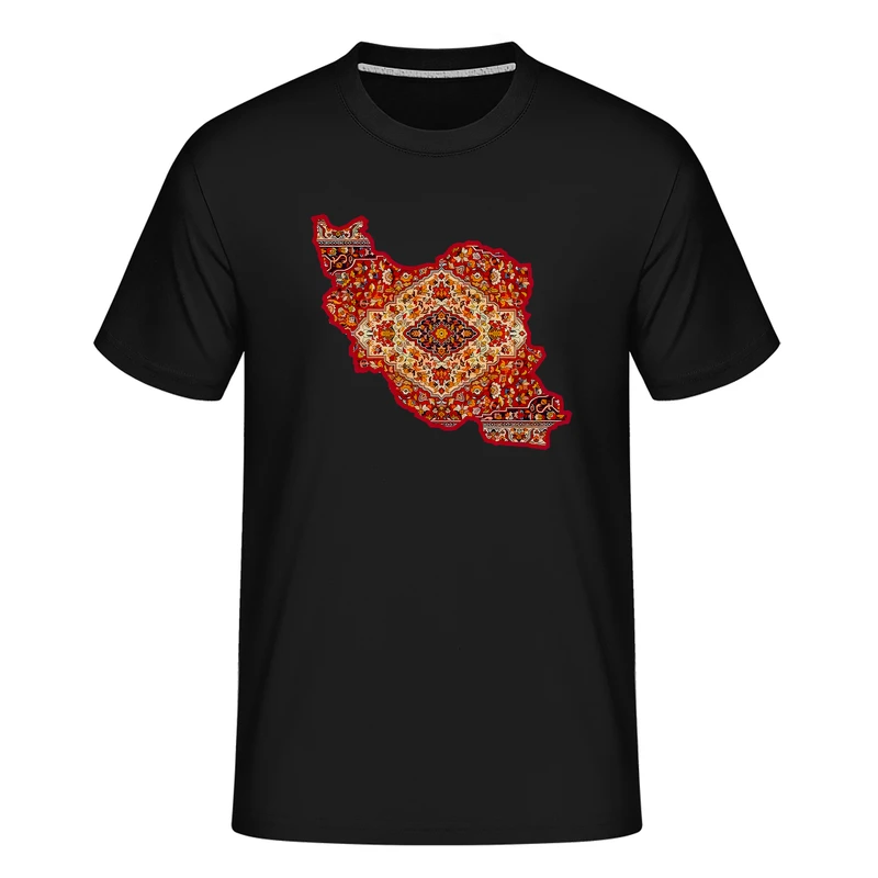 تی‌شرت آستین کوتاه مردانه مدل نقشه ایران کد 06
