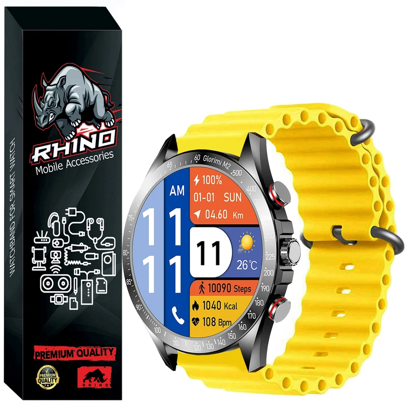 بند راینو مدل Ocean مناسب برای ساعت هوشمند گلوریمی M2 / M2 Pro