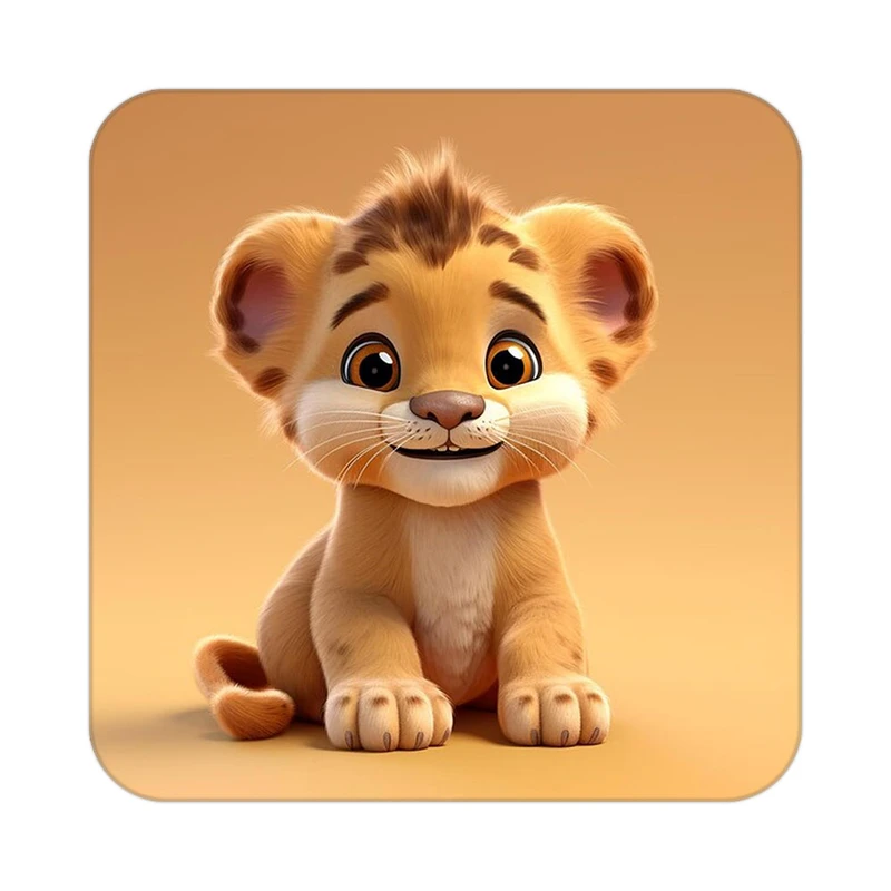 زیر لیوانی کاکتی طرح شیر مدل mp22878