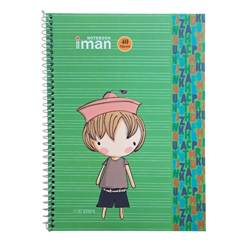 دفتر زبان 40 برگ ایمان طرح پسر کلاه دار کد 42