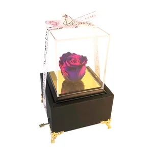 گل رز جاودان مدل چرمی موزیکال هندلی کد M 003