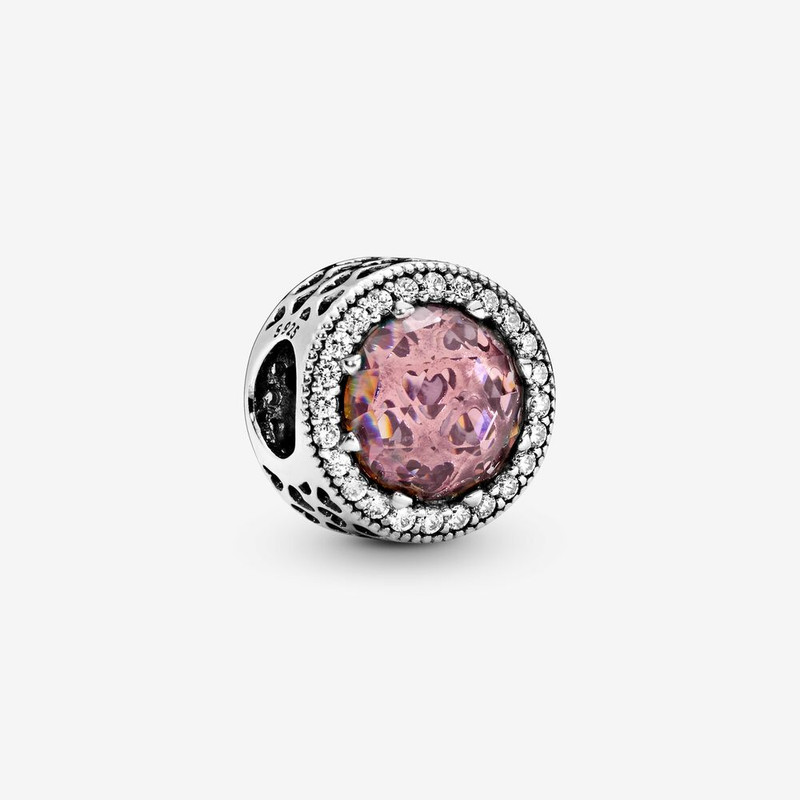 آویز دستبند نقره زنانه پاندورا مدل Sparkling Rose