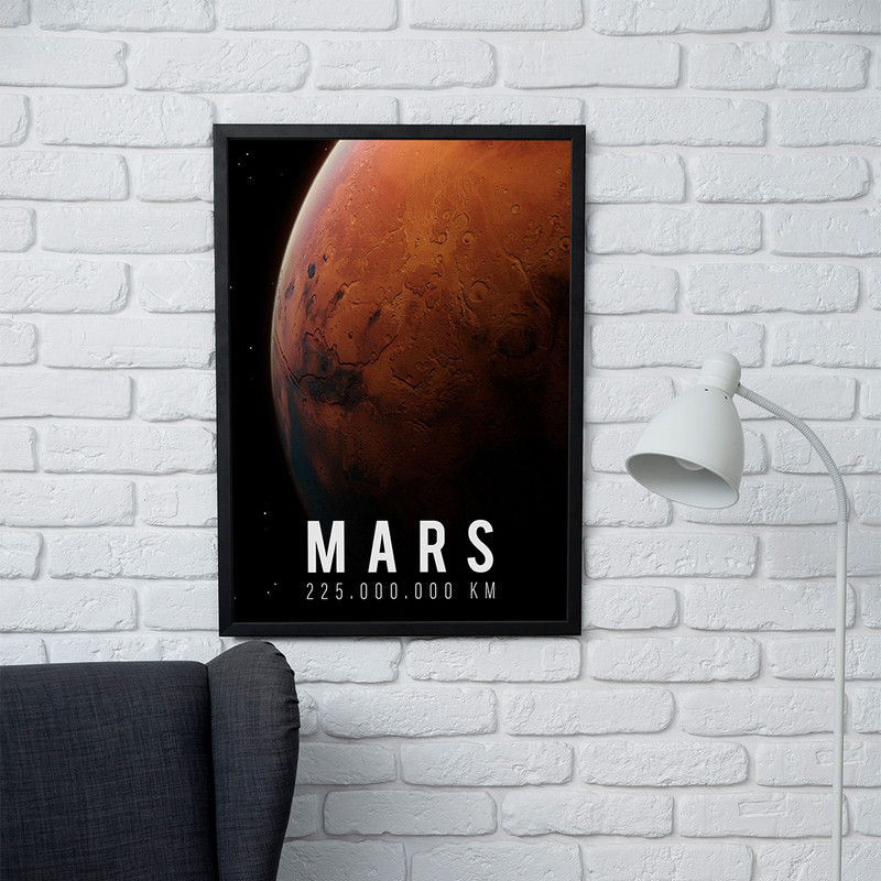 تابلو مدل دیواری طرح سیاره مریخ Mars کد FD458 تابلو مدل دیواری طرح سیاره مریخ Mars کد FD458