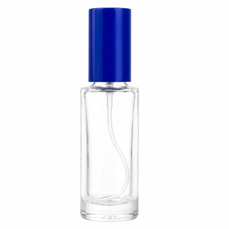 محفظه نگهدارنده عطر مدل شیشه ای بارالان پمپ پلاستیکی ظرفیت 12 میلی‌لیتر