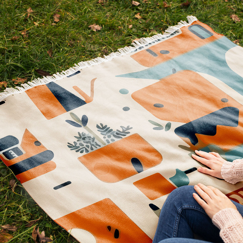 شال مبل کد Q2SH1052 سایز 98x180 سانتی متر