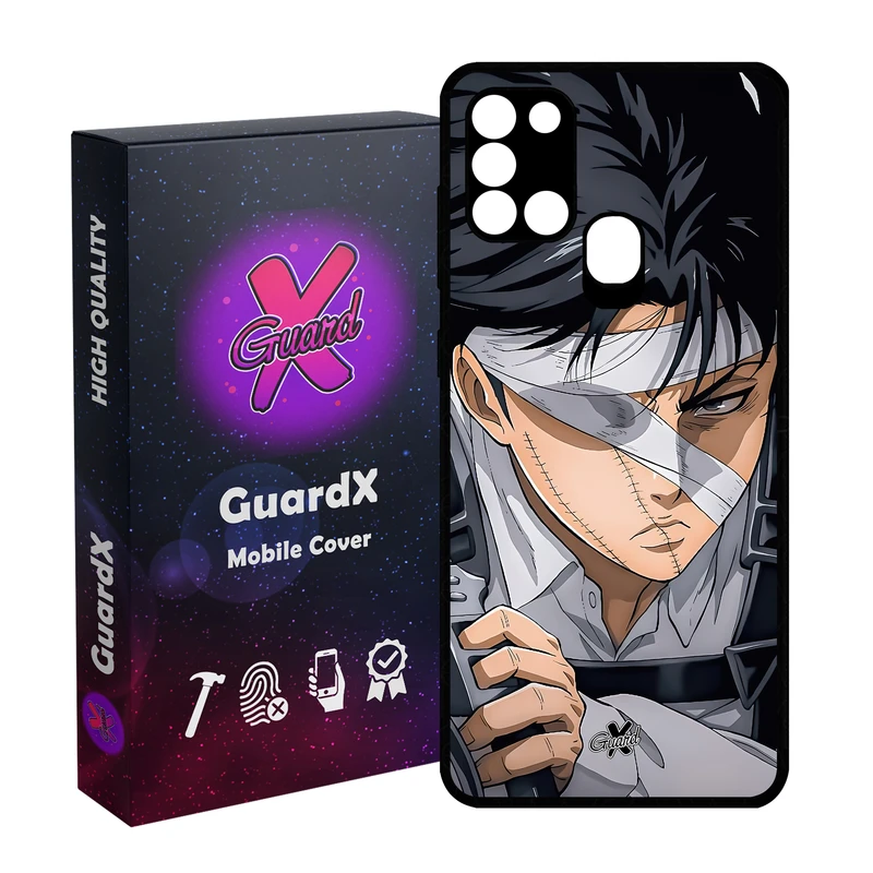 کاور گارد ایکس طرح لیوای انیمه مدل Glass10569 مناسب برای گوشی موبایل سامسونگ Galaxy A21s
