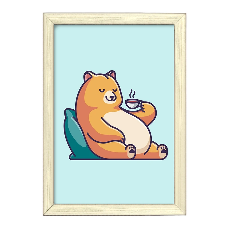 تابلو خندالو طرح حیوانات بامزه خرس کد 28394