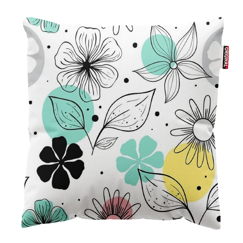  کوسن پاد آفرین طرح گل کد 1429 سایز 30*30 سانتی متر