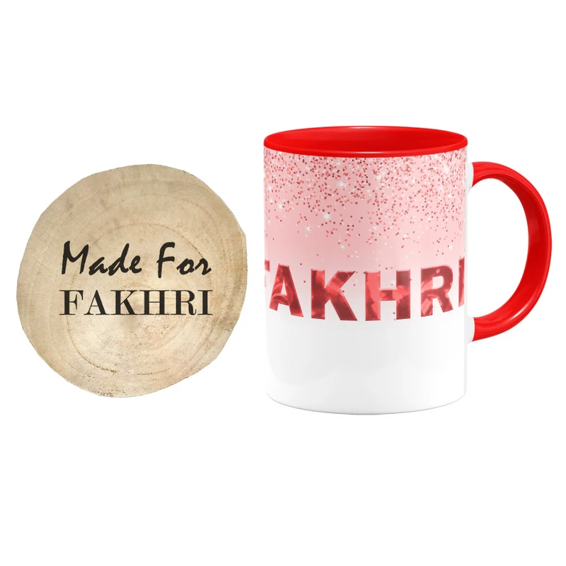 ماگ گالری وبفر مدل فخری به همراه زیر لیوانی